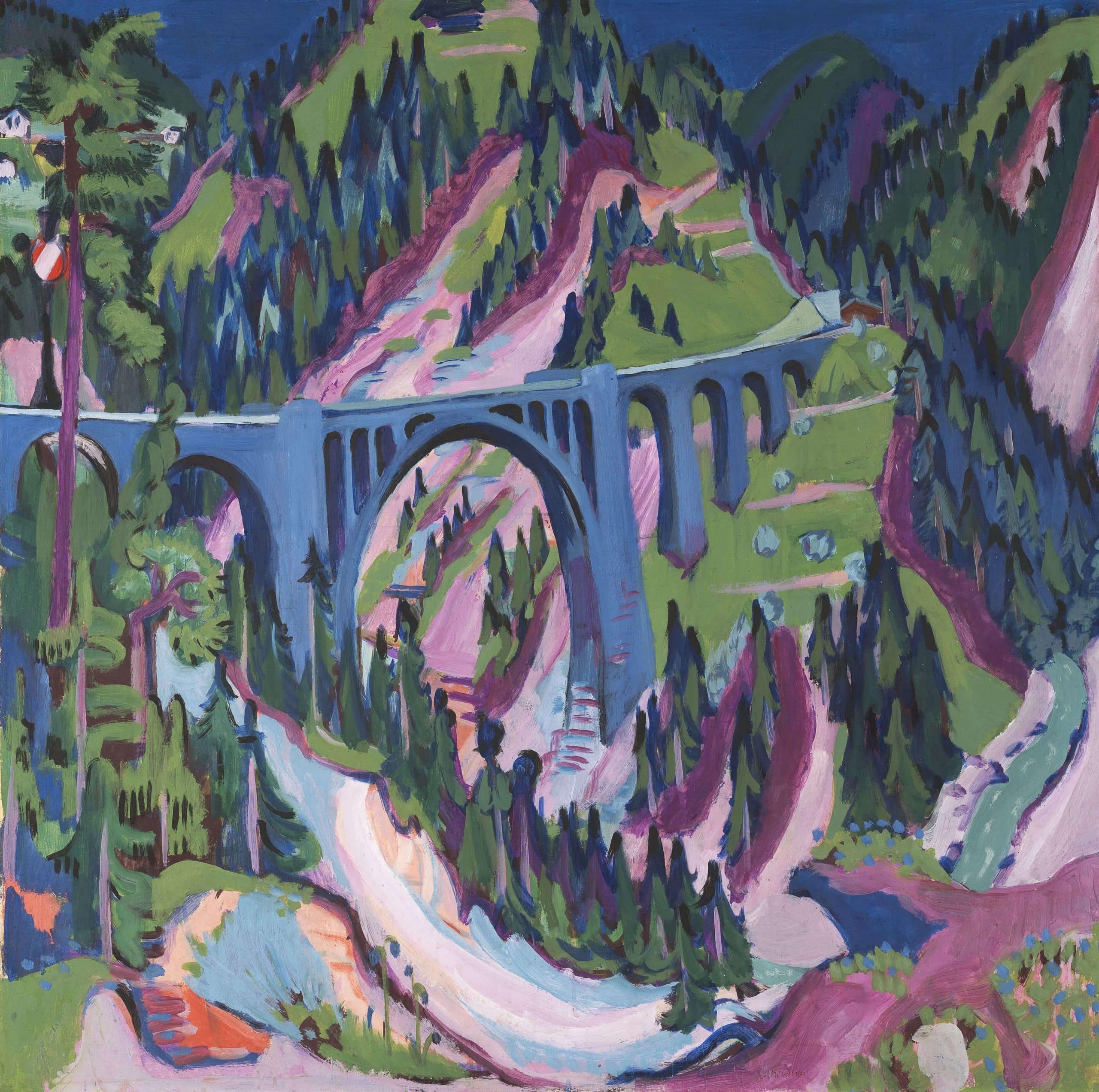 Ernst Ludwig Kirchner: Die Brücke bei Wiesen
