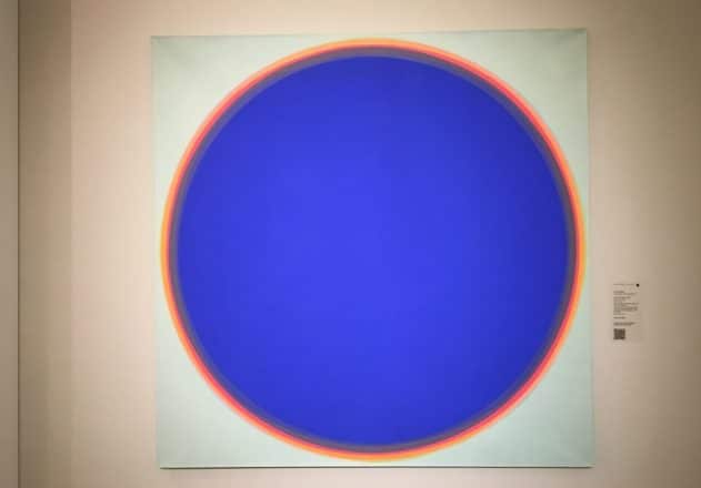 Punktlandung: Acrylgemälde „Corona 72 Blau“ (1972) von Lothar Quinte (1923–2000)