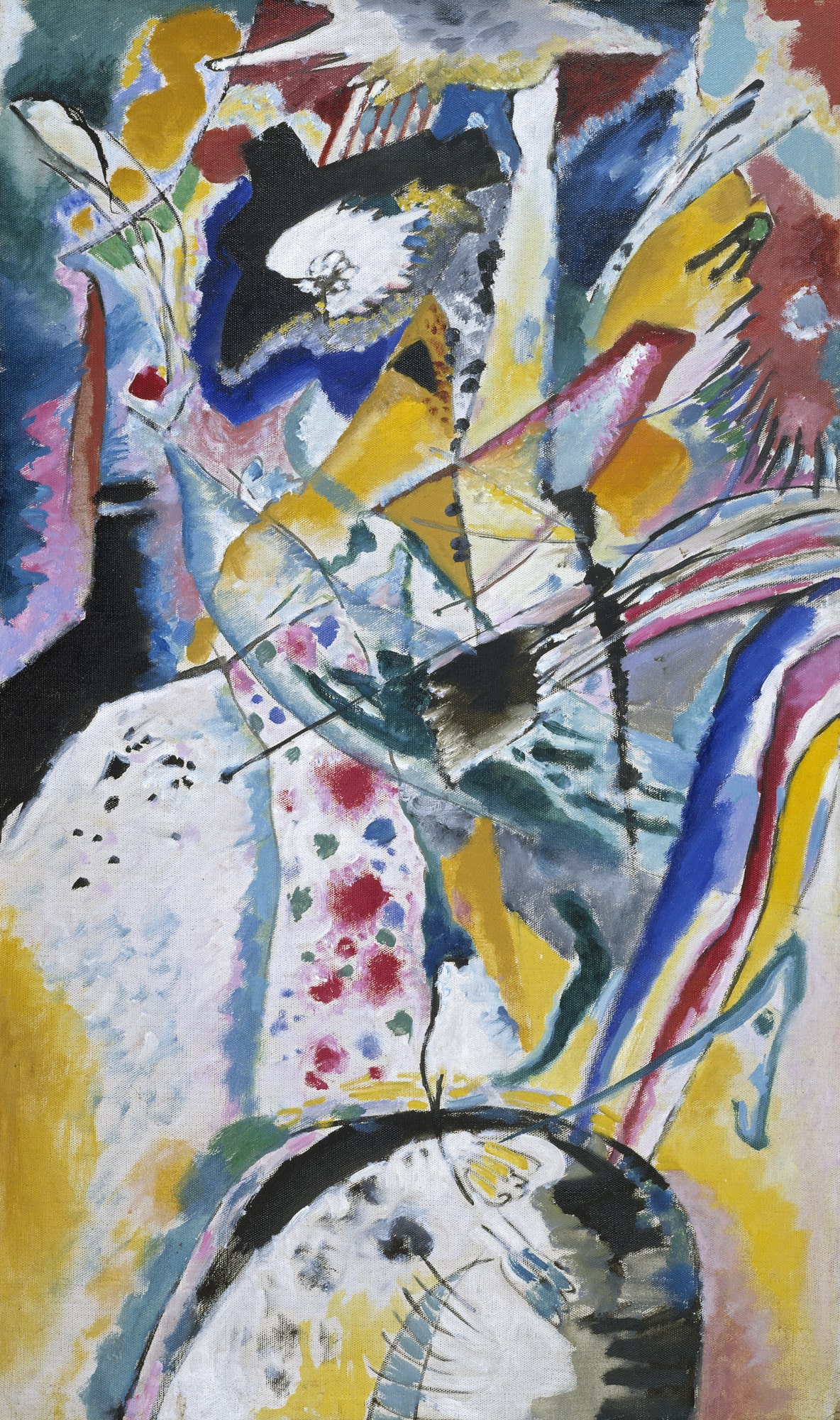 Wassily Kandinsky, Große Studie zu einem Wandbild für Edwin R. Campbell (Sommer), 1914, Städtische Galerie im Lenbachhaus und Kunstbau München, Gabriele Münter Stiftung 1957